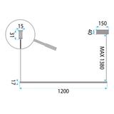 Hänglampa LHJ031-CP 120 cm SVART