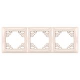 Háromszoros dugalj keret OSTE JNH015-3F Beige