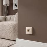 Single grounded socket OSTE JNH001-G Beige
