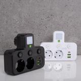 Steckdosenleiste 2 Steckdosen + 2x USB-A + USB-C JNH0-17 Black