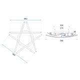 Modern LED-takplafond Stjärna APP399-C