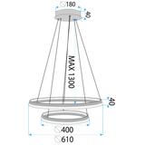 HÄNGANDE TAKLAMPA LED KRISTALL LHJ043-CP2 GULD