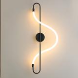 Vägglampa LED-väggspot APP857-W Long Svart