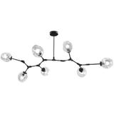 Hänglampa Glasbollar 7 Armar APP505-7C Svart