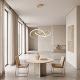 Taklampa Hängande Ring Modern LED + Fjärrkontroll APP394-CP Guld