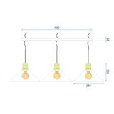 HÄNGENDE TAKLAMPA PORTO APP017-3CP Svart