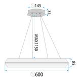 HÄNGENDE LED TAKLAMPA APP1768-CP Guld 60 cm