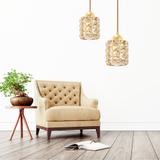 Taklampa Kristall APP724-1CP Guld