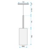 Taklampa Hängande Glaslykta APP1700-1CP AMBER C