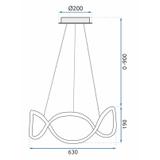 Modern taklampa LED + FJÄRRKONTROLL APP800-CP Twist Guld