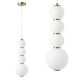 LED taklampa pendel LHJ114-4CP borstat guld