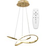 Taklampa Takpendel Ring Modern LED + Fjärrkontroll APP390-CP Guld