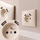 Ühekohaline maandusega pistikupesa + 2x USB-A OSTE JNH003-G Beige