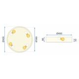 Lampa Plafond Classic APP873-C 40 cm Guldig