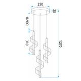 TAKLAMPA HÄNGANDE LED G178-3CP GULD