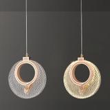 HÄNGLANDE KRISTALLAMPA LED LHJ110-1CP LJUS ROSÉGULD