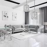 Taklampa Kristall APP727-1CP Silver