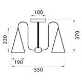 Skandinavisk taklampa femarmad APP607-5C svart