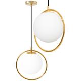 Glaspendellampa i tak med Takglob APP430-1CP Vit