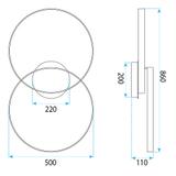 Taklampa LED SWE061-C BLACK