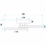 LED taklampa LHJ121-C Svart