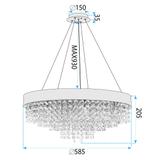 Hängande taklampa APP1787-16CP 60 cm Guld