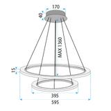 TAKLAMPA HÄNGANDE LED LHJ045-CP2 BORSTAD NICKEL