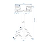 Bygg-LED-halogen på stativ RSL005-2x50N
