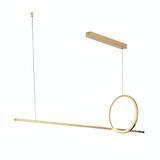 LAMPA SUFITOWA WISZĄCA LED LHJ111-CP C ZŁOTA SZCZOTKOWANA