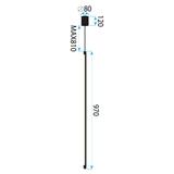 HÄNGANDE LED TAKLAMPA APP1413-C SVART 100 cm