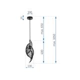 Modern taklampa loft APP977-1CP Svart