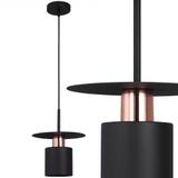 Lampa Wisząca APP1145-1CP Czarna Różowe Złoto