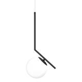 Taklampa Hängande Glasglob G107-1W Svart Vit