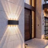 Homlokzati fali lámpa LED JNH041-8G Black