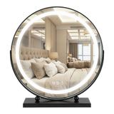 Spegel LED MAKE-UP Svart 50 cm