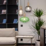Glaspendellampa i tak med APP458-1CP Orange