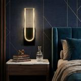 Vägglampa LED APP1782-W Borstad Guld/Svart