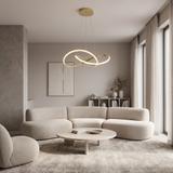 Taklampa Hängande Ring Modern LED + Fjärrkontroll APP394-CP Guld