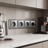 Cadre quadruple pour prises OSTE JNH016-4F Grey