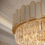 Kristall-pendellampa SWE107-CP 50cm GOLD