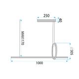 LAMPA SUFITOWA WISZĄCA LED LHJ111-CP C ZŁOTA SZCZOTKOWANA