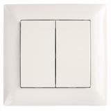 Double Switch with Frame OSTE JNH007-W BEIGE