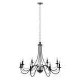 Rustik Takpendel Lampa APP648-8CP Svart