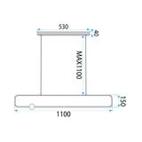 HÄNGENDE LED TAKLAMPA G123-CP SVART