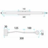 Badrum vägg LED-lampa SWE019-1W Gold