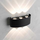 Homlokzati fali lámpa LED JNH040-6G Black