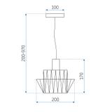 Hängande Taklampa APP943-1CP Set Krom
