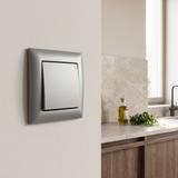 Single Switch with Frame OSTE JNH006-W GREY