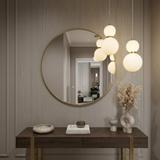 LED taklampa pendel LHJ112-2CP borstat guld
