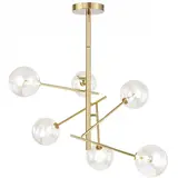 Hänglampa Glasbollar 6 st APP919-6CP Guld